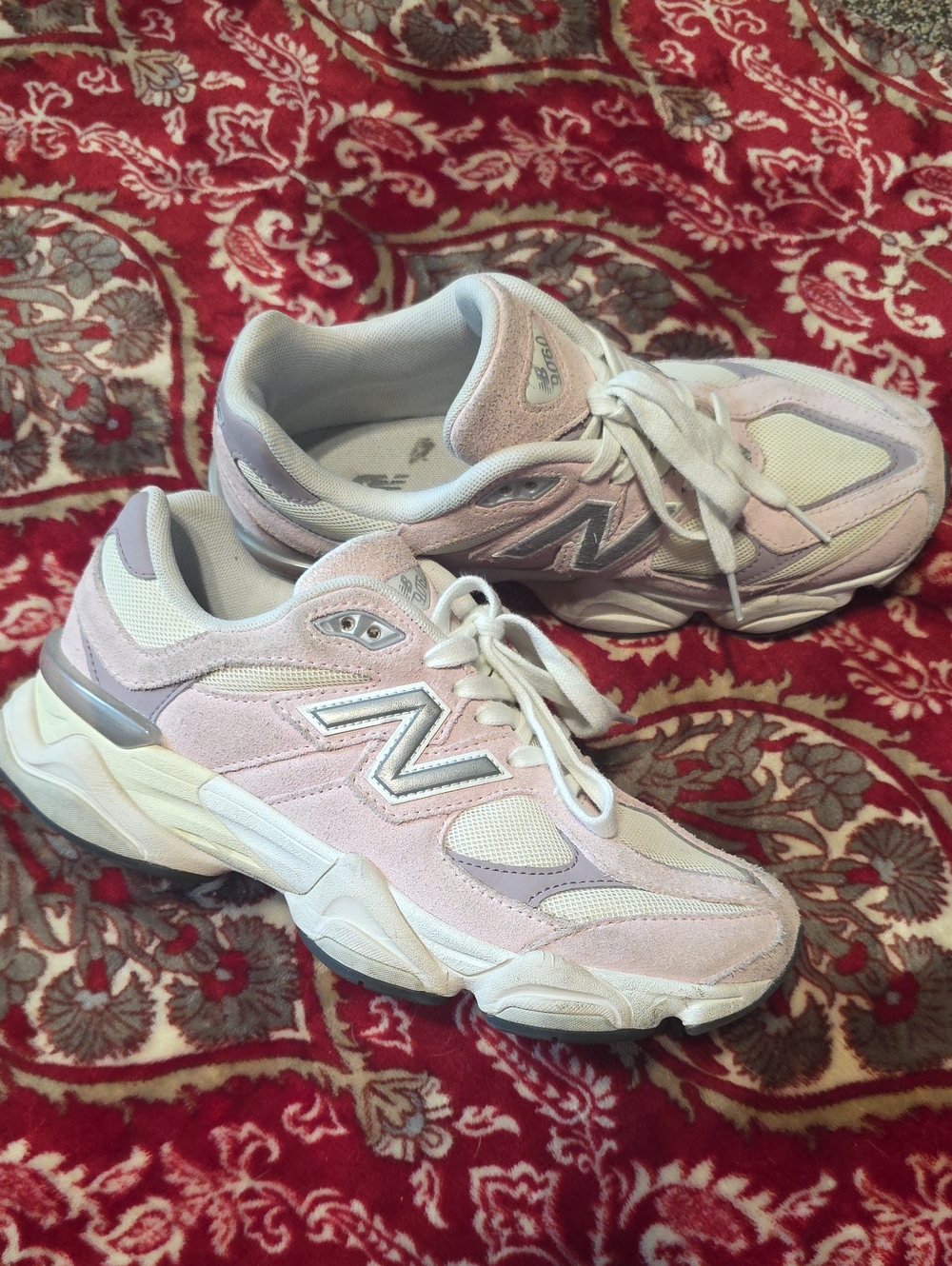 New Balance Kids Pink and White Athletic Sneakers